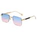 Retro Square Frame Sunglasses - Frameless Driving Style (Unisex Design, Lightweight & Fashionable)_viptrois.com