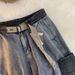 Washed Old Denim Shorts, Men's Summer Trend, Ins Multi Pocket Workwear Pants, Loose Fitting American Casual Capris_viptrois.com