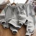 Boys' Letter Print Hoodie Set – Sporty 2-Piece Outfit (Breathable & Stylish)_viptrois.com