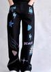 Men's Clothing Men's Jeans Street Style Black Graffiti Jeans, Loose Fit Straight Leg Casual Pants_viptrois.com