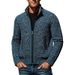 Autumn And Winter European Size Long Sleeved Stand Collar Zipper Cardigan Sweater Men's Plus Velvet Warm Sweater Men's Jacket_viptrois.com