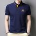Men's Clothing High quality non iron embroidered men's polo shirt short sleeved tops casual business middle aged and young dad's clothing_viptrois.com