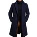 Loom Loom Cross-Border New Men's Solid Color Lapel Single-Breasted Trench Coat In Stock Multi-Color European And American_viptrois.com