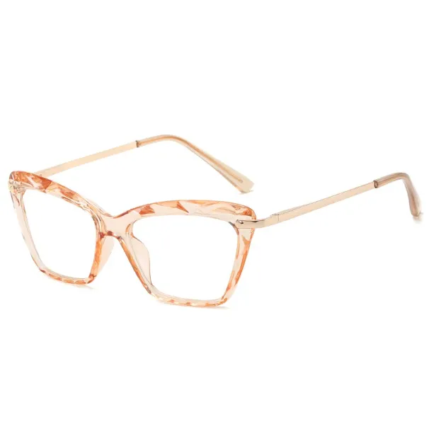 2025 Men Alloy Resting Lens Optical Spectacles Cat Eye Frame Retro Anti Blue Women Clear Glasses_viptrois.com