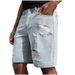 Men's Clothing New Denim Shorts Korean Style Casual Ripped Jeans Men's Street Style Cool Shorts Loose Straight Large Size_viptrois.com