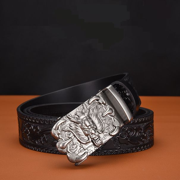 Apparel Accessories pattern carved men's automatic copper buckle belt personality live hot selling Z dragon embossed belt_viptrois.com