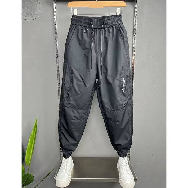 Men's Clothing Men's Summer Thin Casual Pants Breathable Trendy Loose Harem Sweatpants Solid Color Slimming Versatile Jogger Bottoms_viptrois.com