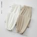 Unisex Loopback Jogger Pants – Minimalist Drawstring Cuffs, Mid-Rise Cotton-Blend Straight Leg (S-2XL, Black/Navy/Olive/Stone)_viptrois.com