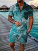 Men's 3D Printed Summer Suit - Lightweight & Breathable Formal Wear With Cool Fashion Design_viptrois.com