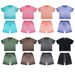 Men's Clothing Summer Ins Trendy Washed Men's And Women's Suits Short Sleeved Shorts Retro Couple's Clothing_viptrois.com