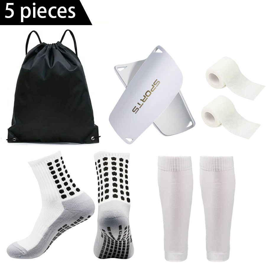 Unisex Outdoor Sports Combination Anti Slip Sports Football Socks Sports Ball Bag Bandage Socks Leg Guards Knee Pads_viptrois.com