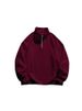 "Men's Stand Collar Quarter-Zip Sweatshirt - Fleece Lined Relaxed Fit Pullover For Casual & Sporty Look (White, Black, Camel, Red, Wine, Apricot, )"_viptrois.com