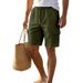 Men's Summer Casual Checkered Cargo Shorts, Loose Fit Multi-Pocket Knee-Length Shorts For Travel & Commute_viptrois.com