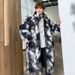 Men's Faux Fur Coat Jacket - Winter Fashion Oversized Streetwear Bomber With Fox Fur Design, Long Stand Collar Zip-Up (S-6XL, White/Black/Grey)_viptrois.com