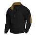 2027 Fashion European-USA Style Outerwear Youth/Men Stand Collar Half Zipper Long Sleeve Casual Sweatshirts_viptrois.com