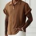 Men's Knitted Polo Shirt Breathable Short Sleeves With Hollow Details Light And Casual Top_viptrois.com