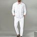 Men's Clothing Casual Zip-Up Hoodie & Jogger Set - Lightweight Athletic Tracksuit For Running Gym Workout (White, Beige, Black, Blue, Light Gray)_viptrois.com