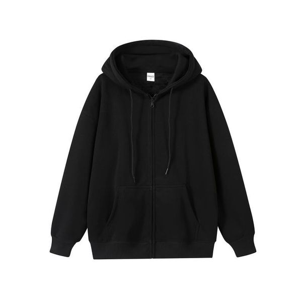 Men's Clothing Autumn/Winter Men's Heavyweight 450g Silver Fox Fleece Zip-Up Hooded Sweatshirt Casual Loose Fit Jacket Couple Style_viptrois.com