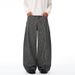 Men's Clothing Vertical Striped Denim Scimitar Pants Loose Wide Leg Floor Length Pants, European And American Trendy Brand, Versatile Drape Long Pants_viptrois.com