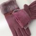 Women's gloves autumn and winter cute thickened velvet ladies cycling windproof cold proof five finger touch screen cycling spring and autumn style_viptrois.com
