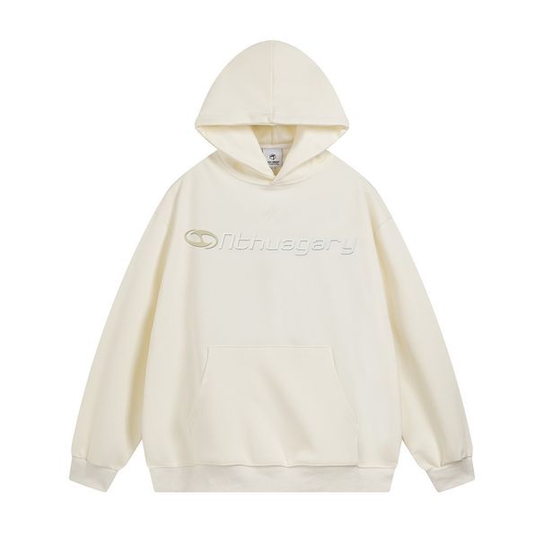 American High Street Letter Print Hooded Loose Sweatshirt Autumn Winter Men's Casual Long Sleeve Pullover Trendy Brand_viptrois.com