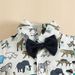 Babies' clothes summer gentleman's short-sleeved shorts lapel bow short-sleeved romper overalls suit_viptrois.com