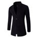 Loom Loom 2025 Foreign Trade Cross-Border New And American Plus Men's Solid Color Single Button Trench Coat Casual European Size_viptrois.com