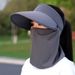 Women's Wide Brim UV Sun Hat - Cooling Fabric With Detachable Neck Cover For Cycling & Travel_viptrois.com