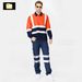 Men's Clothing Road Construction Long Sleeve Reflective Polo Shirt Work Clothes Lapel Quick Dry Safety Construction Worker Tops_viptrois.com
