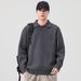 Retro Collar Knit Sweater – Oversized Pullover For Men (M-3XL, Polyester Blend, Minimalist Solid Colors)_viptrois.com