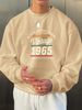 Men's Loose Casual Fashionable Retro 1965 Pattern Printed Round Neck Long Sleeved Sweatshirt Suitable For Autumn And Winter Wear_viptrois.com
