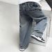Mother & Kids Boys Pants Spring And Autumn Jeans Middle And Large Children Boys Straight Trousers Plus Velvet Casual Pants_viptrois.com