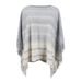 One-line collar tassel cape lady's striped cape coat_viptrois.com