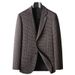 CT Men's Casual Suit 2025 Spring Autumn Houndstooth Business Single-Breasted Solid Color Korean Style Blazer Jacket_viptrois.com