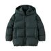 Kids Winter Puffer Jacket With Hood, Thickened Polyester Long Coat For Boys & Girls (Wine Red/Forest Green/Blue/Black), Warm Windproof Outerwear_viptrois.com