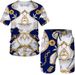 Men's Clothing T-Shirt Suit 3D Printing Men's Loose Short-Sleeved Shorts Suit_viptrois.com