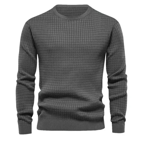 2025 New Men's Round Neck Sweatshirts, Solid Color, Large Sweatshirts, Spring And Outdoor Jogging Tops_viptrois.com