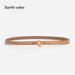 Leather Thin Belt Women's Flower Simple Belt Versatile Decoration Paired With Pants Dresses Belts_viptrois.com