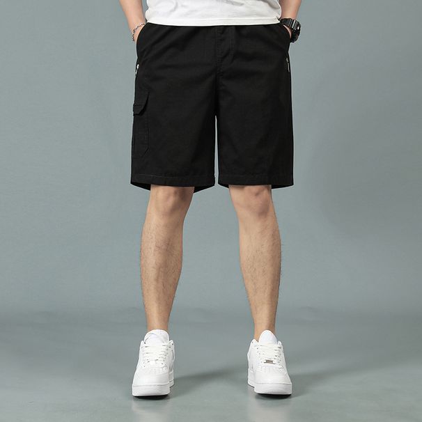 Men's Cargo Shorts Summer Casual Loose Fit Straight Leg Outdoor Multi-Pocket Elastic Waist Shorts_viptrois.com