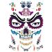 Waterproof Halloween stickers Face masquerade party face stickers Mexican Day of the Dead tattoo stickers_viptrois.com