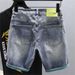Men's Clothing Summer New Men's Trend Light Color Jeans Shorts Ripped Fashion Loose Shorts Men_viptrois.com