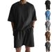 Men's Clothing New Summer Shorts Short Sleeved Men's Terry Casual Round Neck Sports Men's Two Piece Suit_viptrois.com