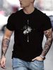 Men's Fashion Short-sleeved T-shirts Summer Slim-fit Pure Cotton Printed T-shirts Trendy Casual Versatile Tops_viptrois.com