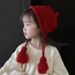 Girls' hats, warm and thickened in autumn and winter, cute tassels, woolen knitted hats, children's ear protection, windproof, men's fashion_viptrois.com