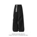 Heavyweight Casual Trousers Trendy Loose Fit Flowing White And Gray Floral Print Wide Leg Versatile Sweatpants for Couples Men's Clothing Bottoms_viptrois.com