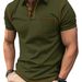 Polo Collar Shirts Men Blouses Short Sleeve Casual Shirt Spliced Buttons Loose Fit 2025 Spring Business Pockets Pullover_viptrois.com