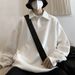 "Men's Heavyweight Solid Color Hooded Sweatshirt - Oversized Casual Pullover For Autumn & Winter, Grey & Black Options"_viptrois.com