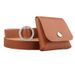 Women's Belts style personalized non-hole round buckle thin belt waist bag women's casual key coin purse belt pants wholesale_viptrois.com