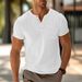 Men's Clothing Casual V Neck Shirt Fashion Trend Sports Slim Pocket Short Sleeve T Shirt_viptrois.com