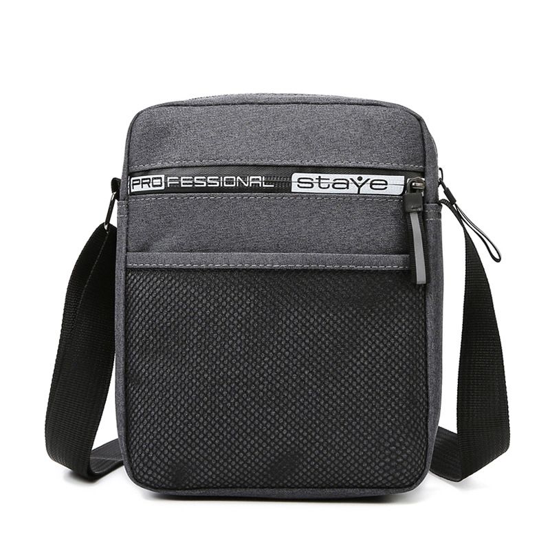 Men's Waterproof Oxford Shoulder Bag - Slim Business Crossbody Sling Bag With Adjustable Strap For Work & Travel (Black, Blue, Light Gray, Dark Gray)_viptrois.com